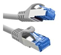InLine Cavo patch, Cat.6A, S/FTP, TPE (LSZH), CCA, PoE, LAN, Ethernet, cavo di rete, RJ45 Gigabit, grigio, 1,5 m, 726014