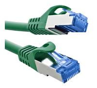 InLine Cavo patch, Cat.6A, S/FTP, TPE (LSZH), CCA, PoE, LAN, Ethernet, cavo di rete, RJ45 Gigabit, verde, 1,5 m, 72614G