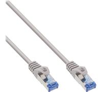 INLINE - Cavo patch - Da RJ-45 (M) a RJ-45 (M) - 75 m - SFTP PiMF - CAT 6a - senza alogeni sagomato senza gancio - grigio
