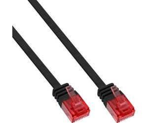 InLine Cavo patch Lan piatto, U/UTP, Cat.6, nero, 1,5m