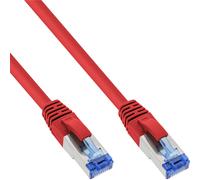 InLine Cavo patch Lan S/FTP(PiMf) Cat.6a 500MHz CU halogenf. rosso 1m