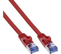 InLine - Cavo Patch Piatto, U/FTP, Cat.6A, 10 m, Colore: Rosso