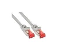 Inline - cavo patch - RJ -45 (m) a rj -45 (m) - 25 cm - cavo SSTP - gatto 6 - alogeno -free, sagome - grigio