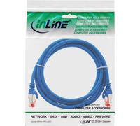 Inline - cavo patch - rj -45 (m) - to - rj -45 (m) - 50cm - SFTP, PIMF - Cat 6 - Pressato, liscio - blu (76150b) NEW