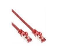 InLine® Cavo patch , S/FTP (PiMf), Cat.6, 250 MHz, PVC, CCA, rosso, 0,5 m