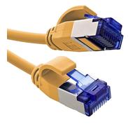 InLine® Cavo patch sottile, Cat.6A, S/FTP, TPE (LSZH) flessibile, PoE, rame (CU), LAN, Ethernet, cavo di rete, RJ45 Gigabit, giallo, 0,3 m, 74933Y
