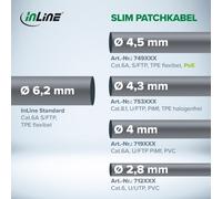 InLine cavo patch slim, U/FTP, Cat.8.1, TPE senza alogeni, nero, 3m