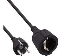 INLINE cavo prolunga alimentazione schu. ko. 10a / 250v, 2-poli e contatto di terra, spina cee-7/7 su presa cee-7/7, nero, 5m