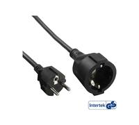 InLine Cavo prolunga con messa a terra H05VV-F3G1.5 nero 7m m 16407
