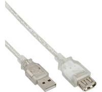 INLINE - Cavo prolunga USB - Da USB (M) a USB (W) - USB 2.0 - 3 m - trasparente
