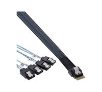InLine Cavo SAS Slim da SFF-8654 a 4× SATA 7-pin 12 Gb/s 0,5 m 4× SATA 27646A