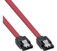 InLine Cavo SATA III (6Gb/s), SATA a SATA, 0,5m, rosso, chiusura a scatto