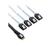 InLine cavo Slim SAS da SFF-8654 4i a 4x SATA a 7 pin 12Gb/s 1m cavo 27646B