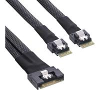 InLine® Cavo Slim SAS SFF-8654 8i a 2 x SFF-8654 4i, 1 m, 27649C