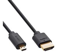 Inline Cavo Ultra HDMI sottile da A a D (Micro) 8K4K, nero/oro 2m