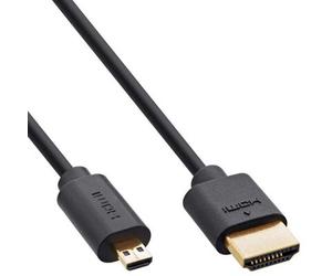 Inline Cavo Ultra HDMI sottile da A a D (Micro) 8K4K, nero/oro 2m