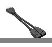InLine Cavo USB 3.0 Interno 19pin femmina / 2x A femmina 0,15m 33445I