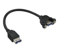 InLine Cavo USB 3.0 pannello A femmina / A femmina 0,20m Adattatore 33445F