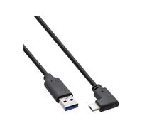 InLine Cavo USB 3.2 spina USB-C angolata su spina A nero 0,5m su spina 35716W
