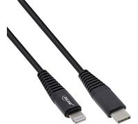 InLine® - Cavo USB-C Lightning per iPad, iPhone, iPod, nero/alluminio, 2 m