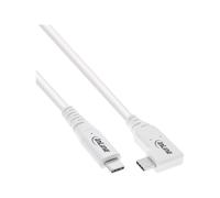 InLine Cavo USB4 USB-C angolato, PD 240W, 8K60Hz, 40 Gb/s, 2 m, bianco