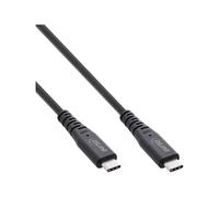 InLine® Cavo USB 4, connettore USB tipo C, PD 240 W, 8 K60 Hz, TPE nero, 0,5 m
