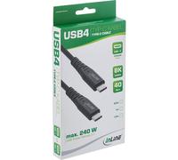InLine Cavo USB4 USB-C maschio/maschio PD 240W 8K60Hz TPE nero 1,5m 35904I