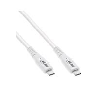 InLine Cavo USB4 USB-C maschio/maschio PD 240W 8K60Hz TPE bianco 0,5m 35906W