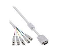 InLine Cavo VGA BNC 5x BNC maschio a Sub-D 15pin maschio 5m beige BNC 17555