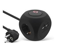 ITS 2 METRI Charging Cube, 3x contatto di terra, 2x USB-C, 2x USB-A, nero