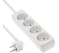 InLine® Ciabatta elettrica con 4 contatti di protezione 3 m, bianco