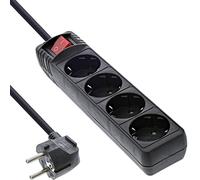 InLine Multipresa 4x Shucko con interrutt. nero cavo 5m Strip 16445D