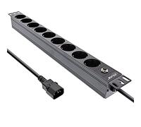 InLine Multipresa 19" 9 vie prot.da sovraccarico interruttore 2m Strip 16429S