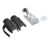 InLine Connettore a crimpare Cat.6A RJ45 schermato nero 10 pz. 76006S
