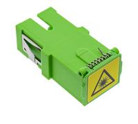 InLine Connettore in fibra ottica Simplex Singlemode con manicotto in ceramica e Shutter per punzonatura rettangolare, verde 89992F