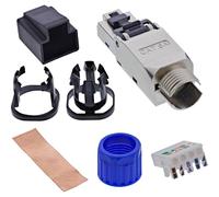 InLine® Connettore RJ45 Cat.6A 500 MHz, schermato, 10 GB/s, per Cavo di Collegamento, Montaggio con LSA, 76204D