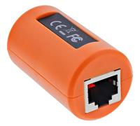 InLine Connettore RJ45 con protezione da sovratensione - 2 prese RJ45, Gigabit Ethernet, 8 diodi TVS, protezione POE, schermatura EMI/RFI, Plug & Play, 69990P