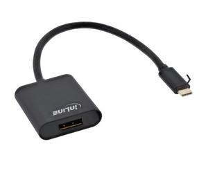 InLine convertitore USB Display, spina USB tipo C a porta DisplayPort (DP Alt Mode), 4K2K, nero, 0.2m