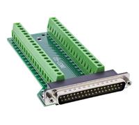 InLine D-Sub 37 terminal block maschio, morsetto a vite a 2 file, connettore laterale, montaggio facile per RS232/distribuzione del segnale, 92502J