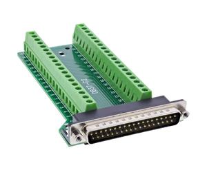 InLine D-Sub 37 terminal block maschio, morsetto a vite a 2 file, connettore laterale, montaggio facile per RS232/distribuzione del segnale, 92502J