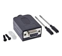 Inline D-Sub 9 Breakout terminal block femmina con morsetti a vite e viti zigrinate per cablaggio seriale, prototipazione, 92501G