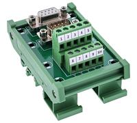 InLine D-Sub 92501M - Blocco terminale femmina e spina verticale, morsetto a vite per guida DIN RS232 distributore per armadio elettrico e progetti tecnici, 92501M