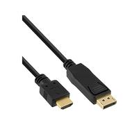 InLine DisplayPort zu HDMI Konverter Kabel, schwarz, 2m