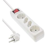Inline - Estensione 16441t - estensioni di corrente (1,5 m, bianco, bianco, 230v, 3500w)