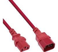 InLine® Estensione per apparecchi a freddo, C13 a C14, rosso, 2 m