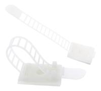 InLine Ferma cavi adesivo regolabile 64mm, con foro di fissaggio, colore neutro, 10pz [59969A]