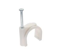 InLine Graffe fermacavo con chiodo per cavo piatto 20mm bianca 50pz 44022
