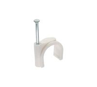 InLine Graffe fermacavo con chiodo per cavo tondo 8mm bianca 50pz