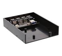 INL InLine® Hub 4x USB 3.0, per pannello frontale 3,5" (floppy), nero