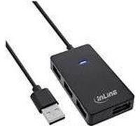 InLine® Hub USB 2.0, 4 porte, nero, cavo 30 cm